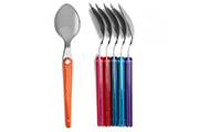 6-stainless steel table spoons- Laguiole Evolution Sens coloured flatware