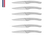 Set of 6 knives Auguste blade 10.5 cm handle Gray - Made In France