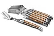 Laguiole Production 6-fork set – Wood handle