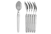 6-teaspoon set – Laguiole Evolution Sens white cutlery