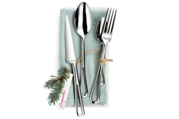 Porquerolles Flatware in stainless steel - 16 table cutlery 18/10 steel