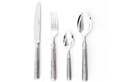 Stainless steel flatware set baroque style – 16-piece forged steel cutlery set