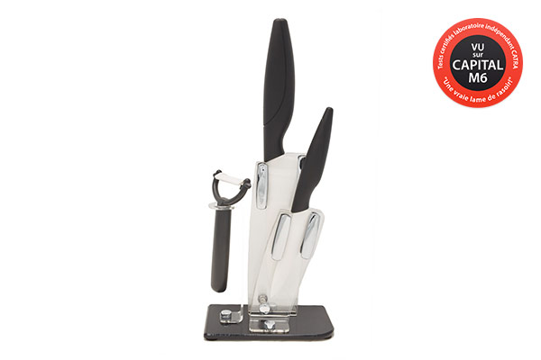 2-Best Seller kitchen knife block – white ceramic