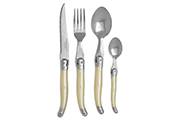 Laguiole Production cutlery set– 24-piece pearly-coloured flatware