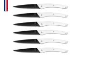 Set of 6 knives Auguste black blade 10.5 cm handle POM - Made In France