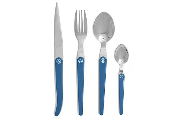 Laguiole Evolution colourful cutlery set– 24-piece stainless steel flatware