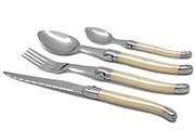 Laguiole Production cutlery set– 24-piece pearly-coloured flatware