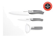 3-Kitchen knife set Flag/Pays – Ceramic blade