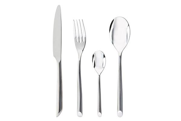 Stainless steel cutlery set Select – 16-piece forged steel design flatware Groupe and sig