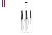 Set of 3 Office Chef Santoku knives - Furtif - Manufactured in France