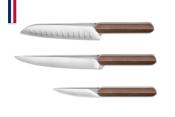 Set of 3 knives (OFFICE, SANTUKO, CHEF) - Louis Collection