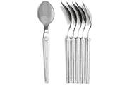 6-stainless steel spoon set- Laguiole Evolution Sens white flatware