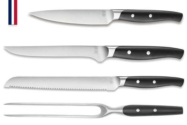 Forgé Premium 4-piece tempered steel knife set – Made in France