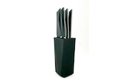 Furtif 6-piece steak knife set, 11-cm blade and knife block – Made in France 