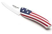 Paring knife Flag/Pays – 8cm white ceramic blade