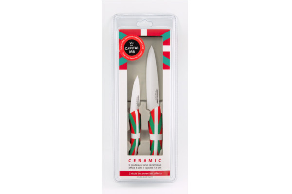 Pays Basque kitchen knife set - 2-white ceramic blade