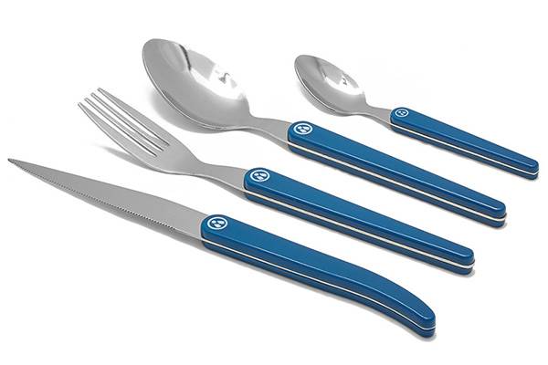 Laguiole Evolution colourful cutlery set– 24-piece stainless steel flatware