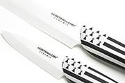 Flag/Pays kitchen knife set - 2-white ceramic blade